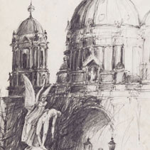1989, Berlin Cathedral, old sketchbooks
