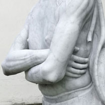 2009-2012, St. Benignus of Bischleben, lifesize stone sculpture, Carrara marble