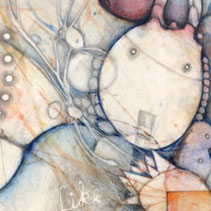 2012, Three Worlds, mixed media on paper